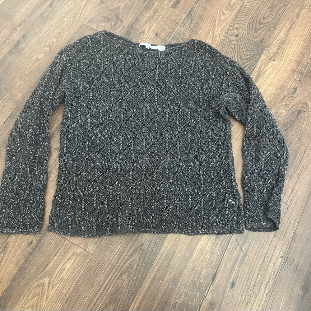 Eight Eight Eight XL Black Knit Sweater Dark Feminine Cozy Glam Subtle Spark